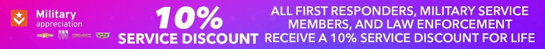 10% service discount for first responders, military, and law enforcement